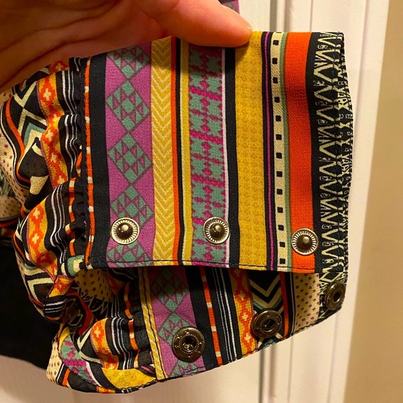 Double Zero Super Fun Top With Faux Leather Detailing - Picture 6 of 7